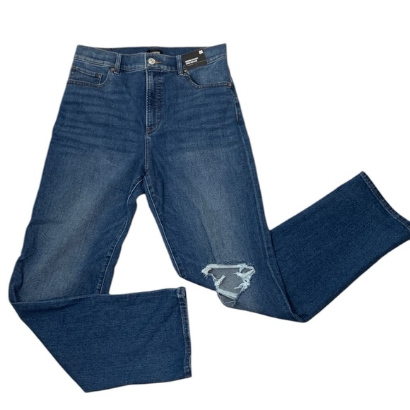 Express Super High Rise Modern Straight Jeans- 8- NWT - Picture 4 of 15